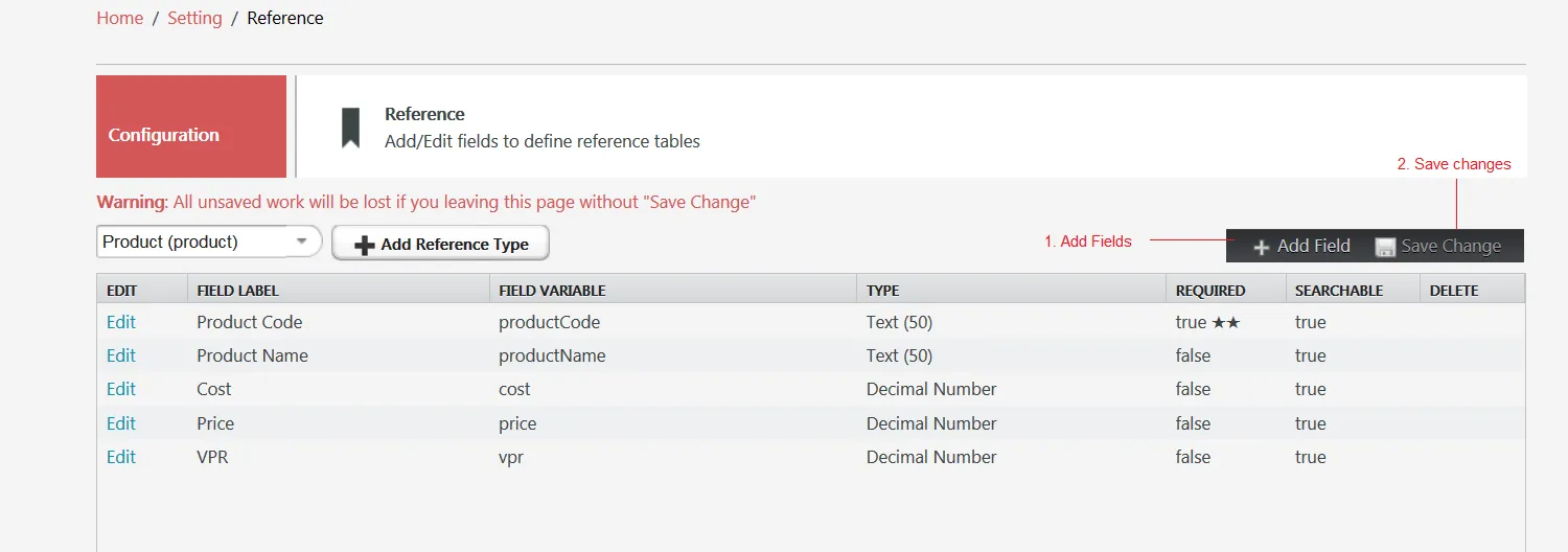 Add Necessary Fields