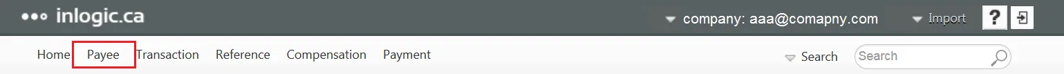 Click Payee to Visit Payee Detail Page