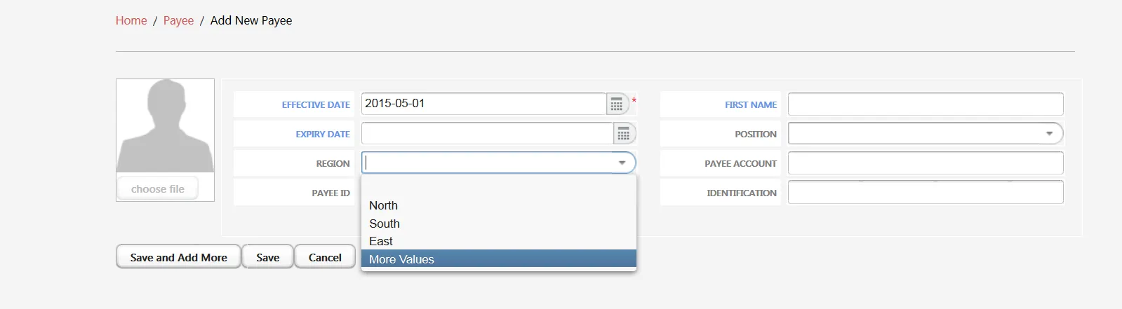 Click More Values to Launch the Entire Table